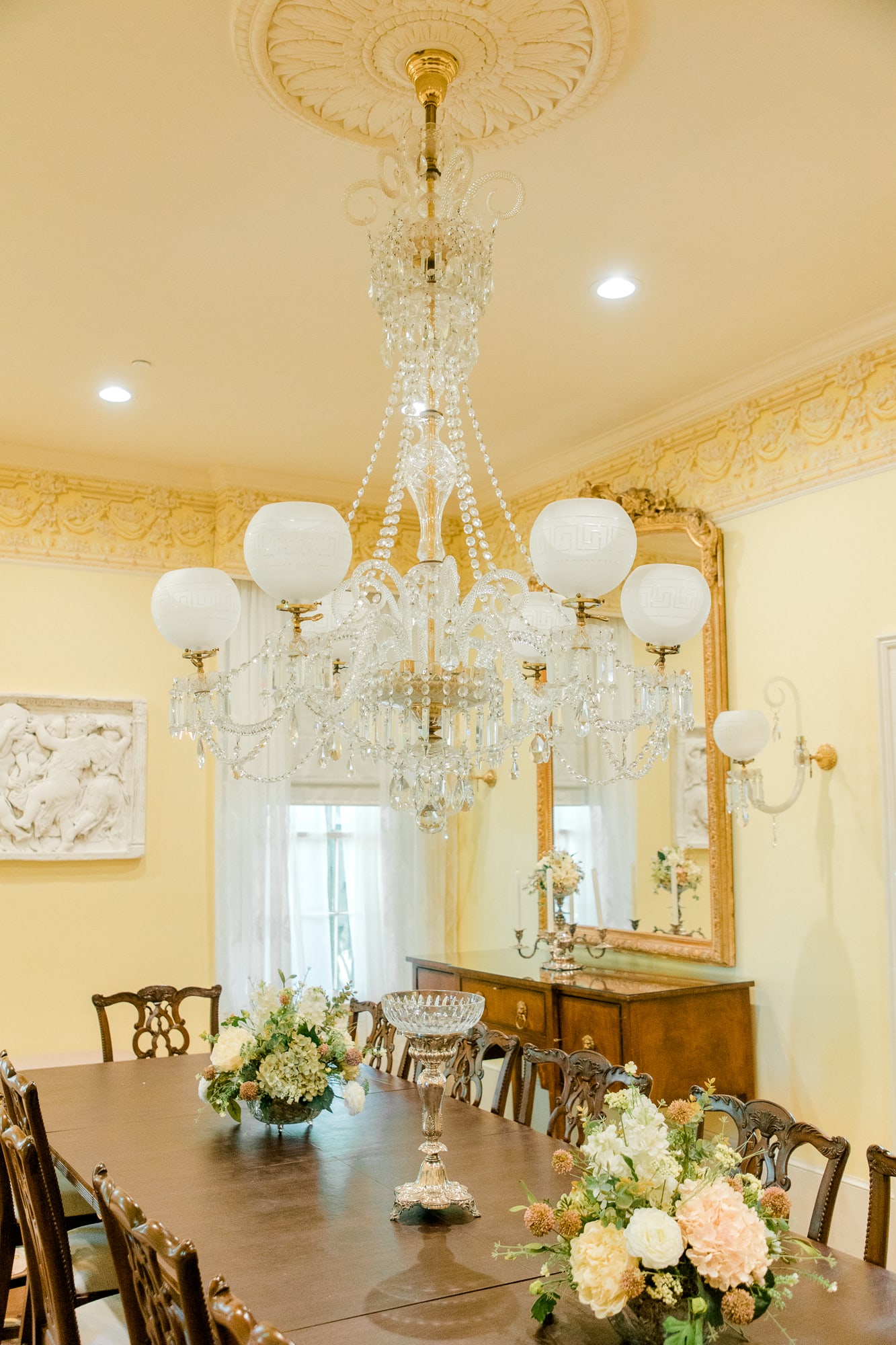 Isom Place interior chandelier